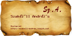 Szakáll András névjegykártya
